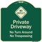 Signmission Designer Series-No Turn Around Or Trespassing With No Outlet Symbol, 18" H, G-1818-9945 A-DES-G-1818-9945 - alternate 1